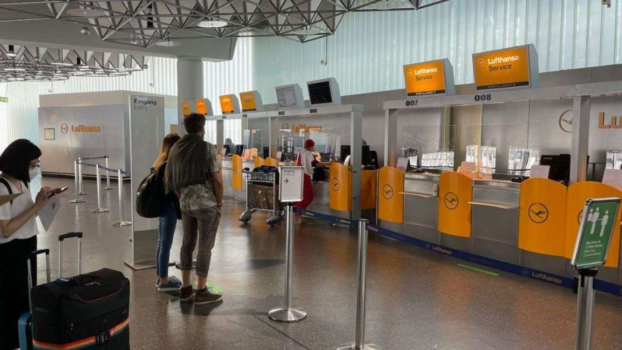 Which Terminal is Lufthansa Airlines at KRK Airport?